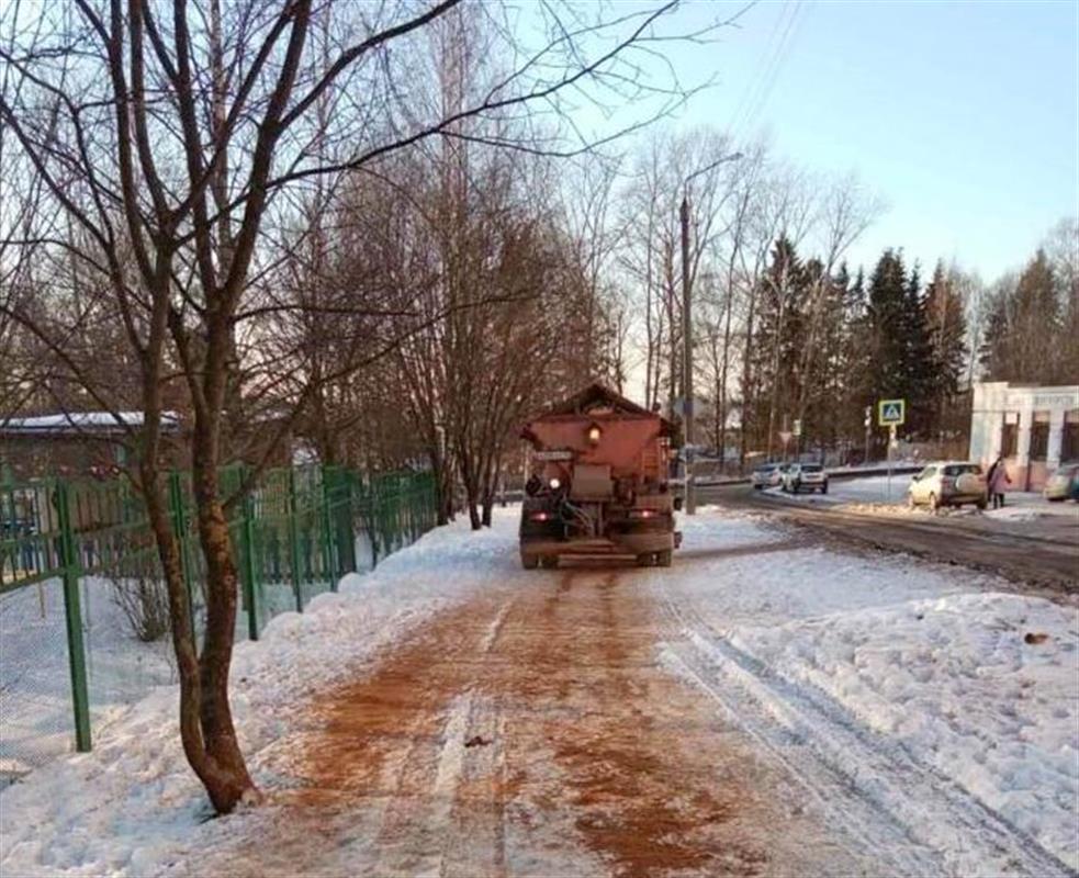Более 150 тонн противогололёдных материалов высыпали за одну ночь на улицах Костромы 