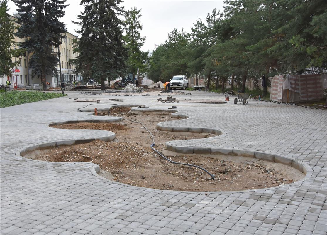 Благоустройство сквера со слоном в Костроме: как там идут работы?