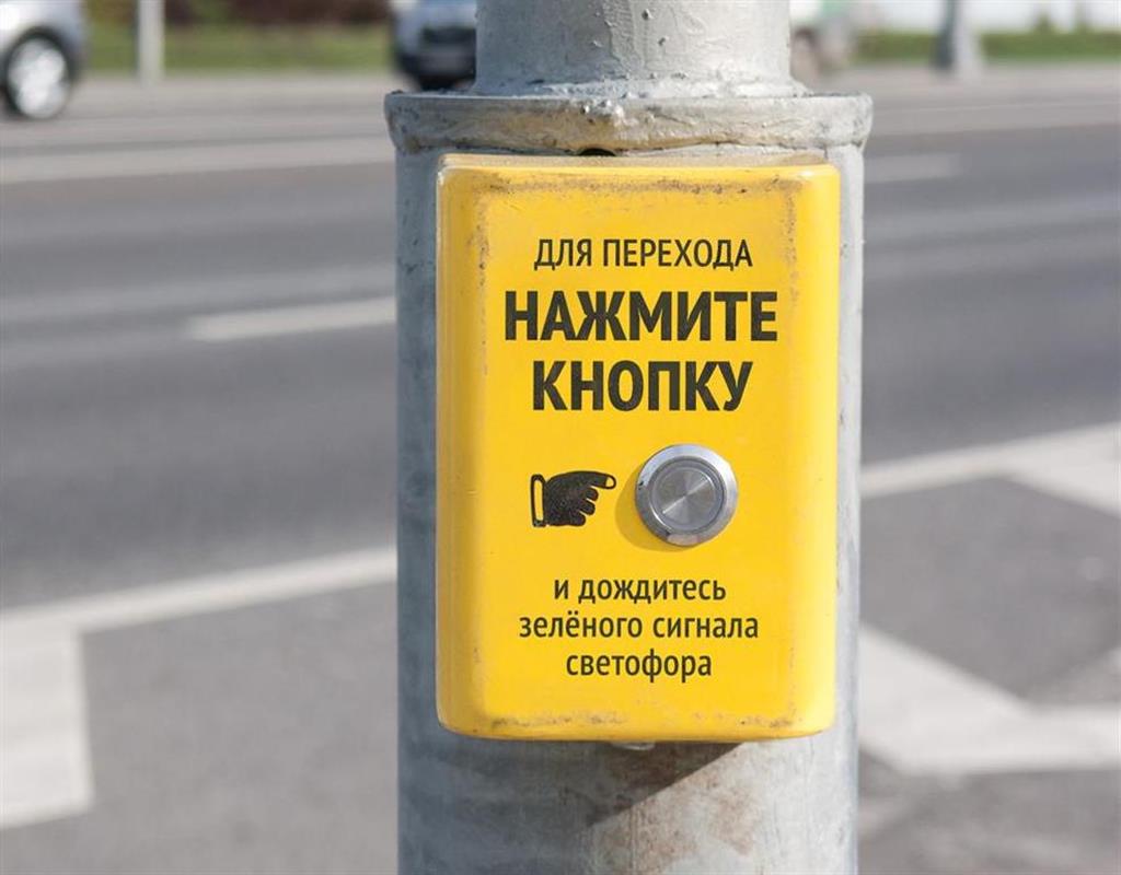 На оживлённом пешеходном переходе в Костроме установили светофор с кнопкой