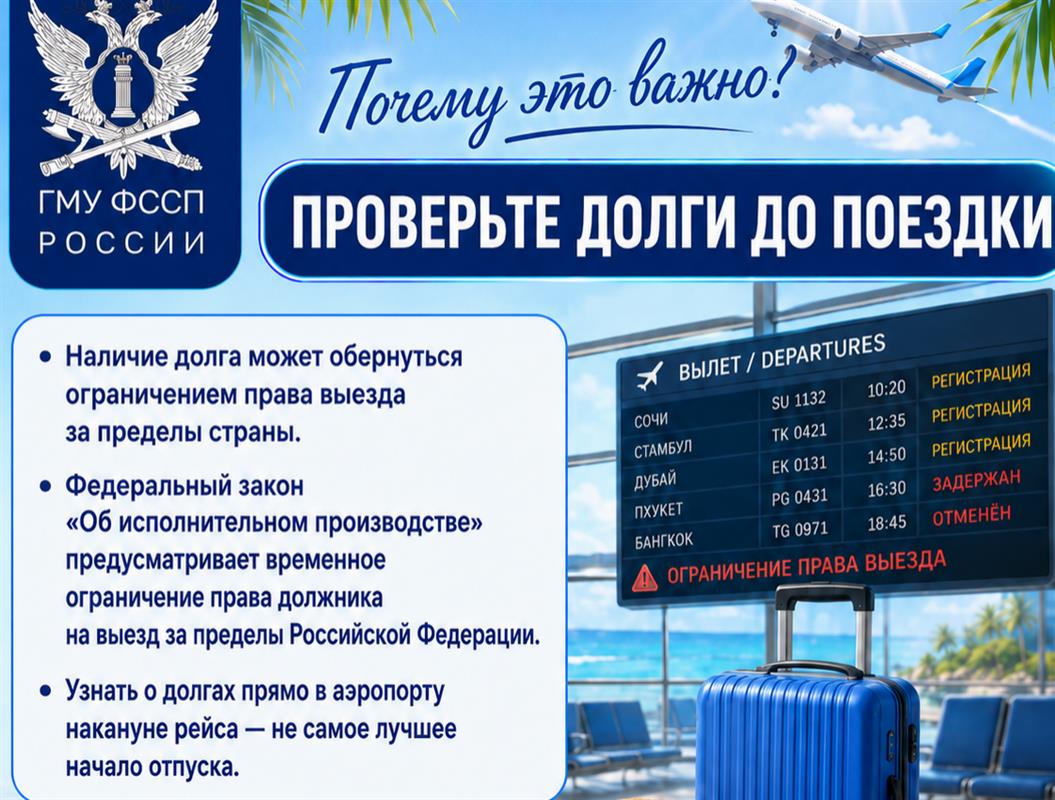 Перед поездкой в отпуск костромичам рекомендуют проверить и оплатить долги 