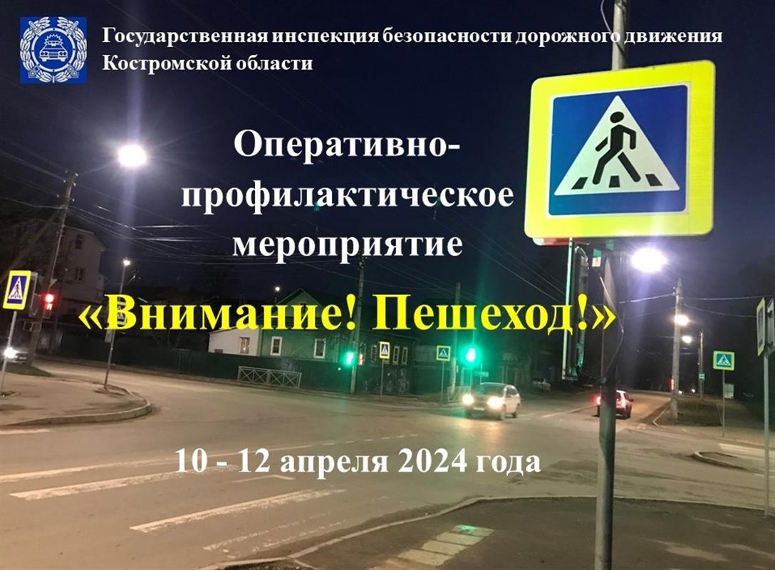 Госавтоинспекторы проверят, как соблюдают правила водители и пешеходы в Костроме
