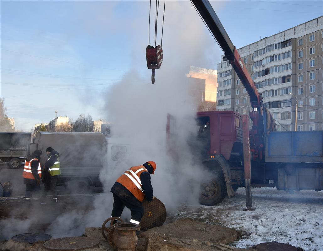 В Костроме сегодня ведутся ремонтные работы на 16 участках квартальных теплосетей