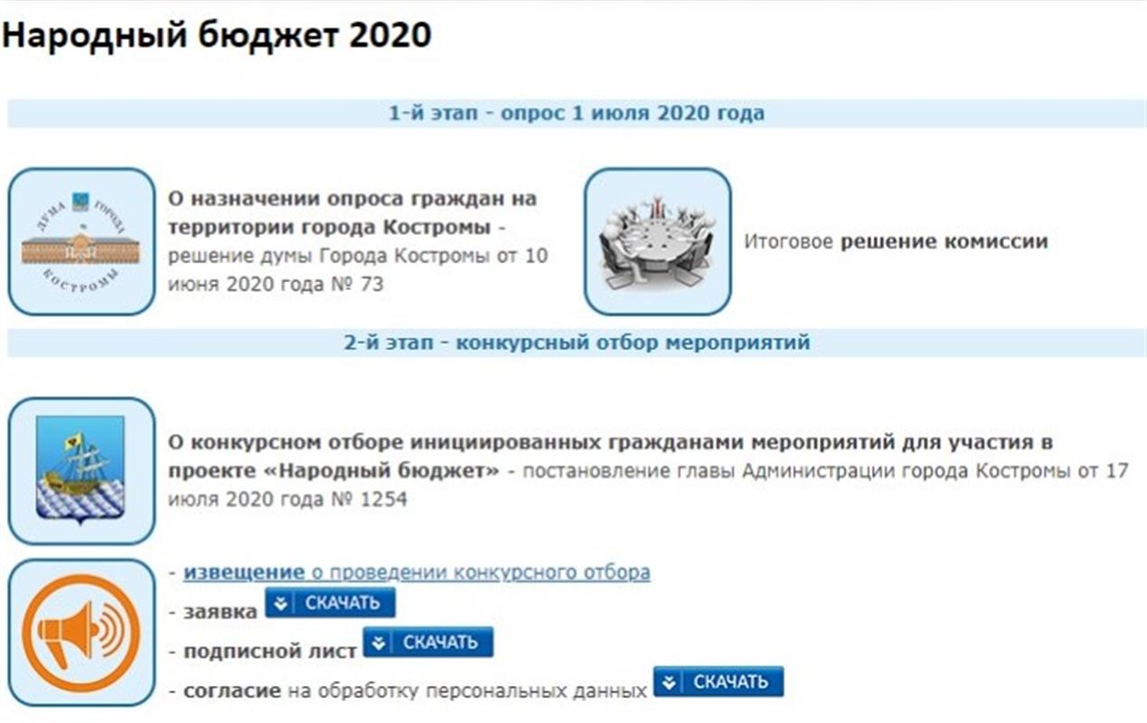 Стало известно, сколько денег выделили Костроме на реализацию проектов «Народного бюджета»
