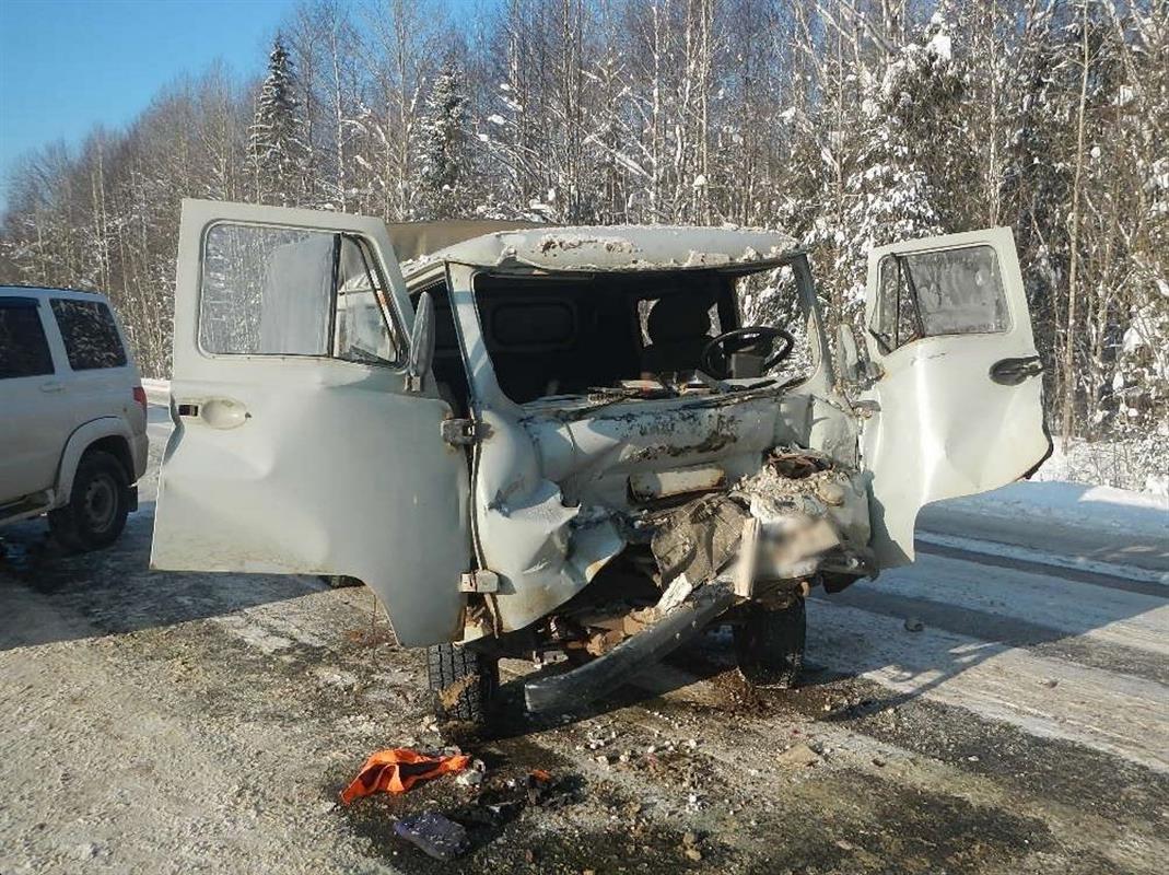 На костромской трассе «УАЗ» столкнулся с грузовиком: пострадали три человека