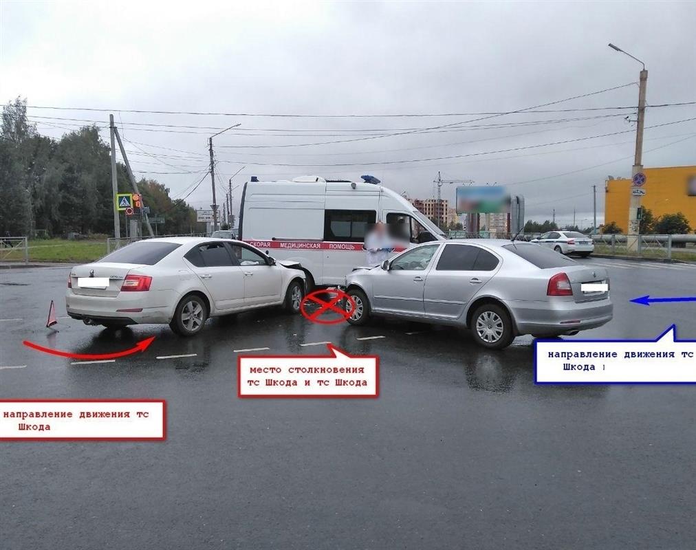 Две одинаковые иномарки не поделили дорогу в Костроме 