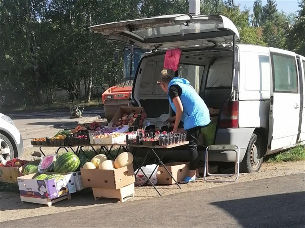 В Костроме штрафуют за стихийную уличную торговлю овощами и фруктами 