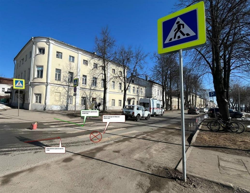 Пешехода сбили на переходе в Костроме