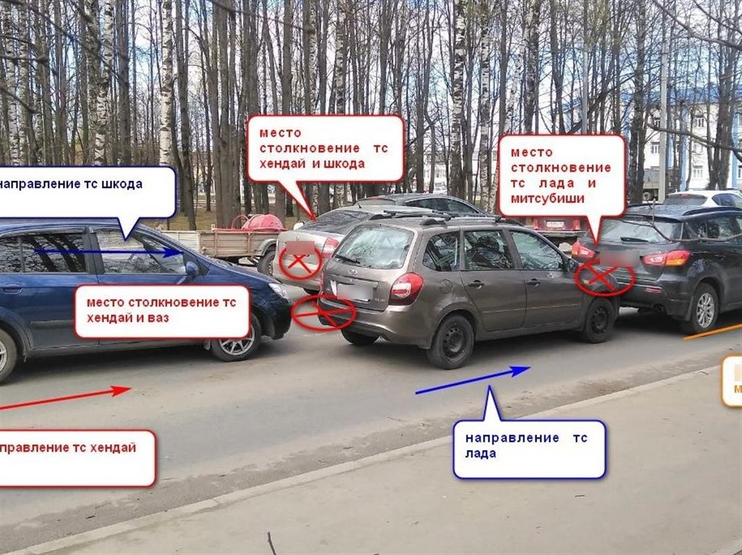 В ДТП с четырьмя автомобилями в Костроме пострадала женщина
