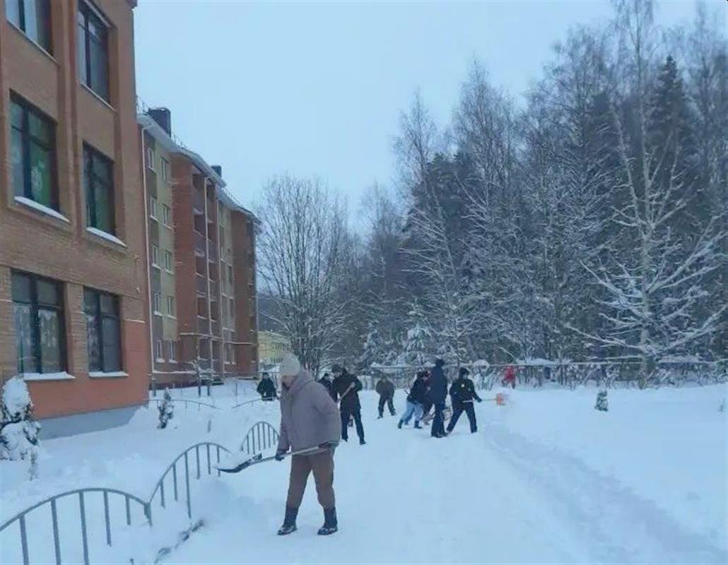 В Костроме завершается расчистка подъездных путей к детским садами и школам
