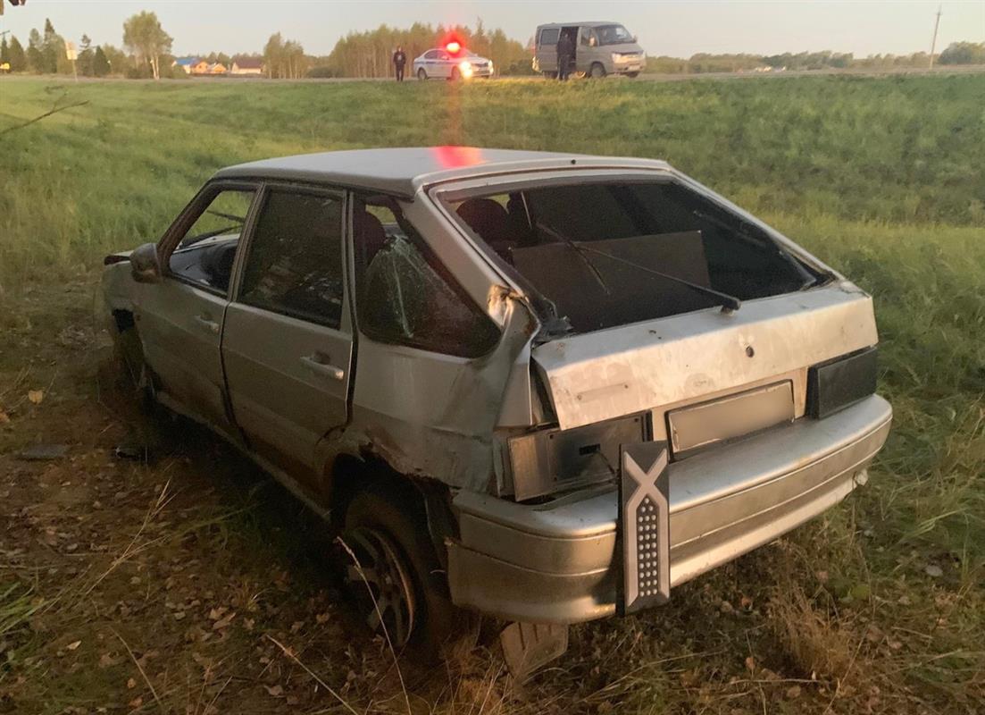 В Костромском районе автомобиль «ВАЗ» с людьми съехал в кювет и врезался в дерево