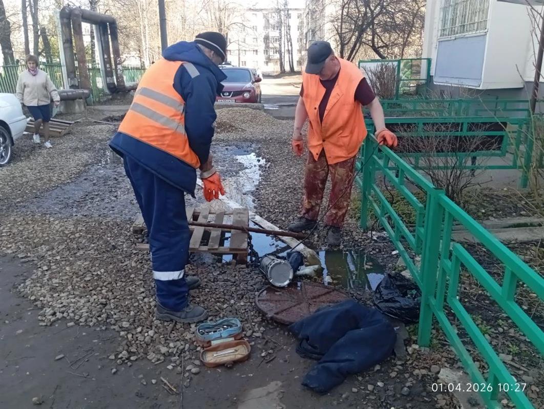 «Костромагорводоканал» спасает детский сад №56 от подтопления талыми водами