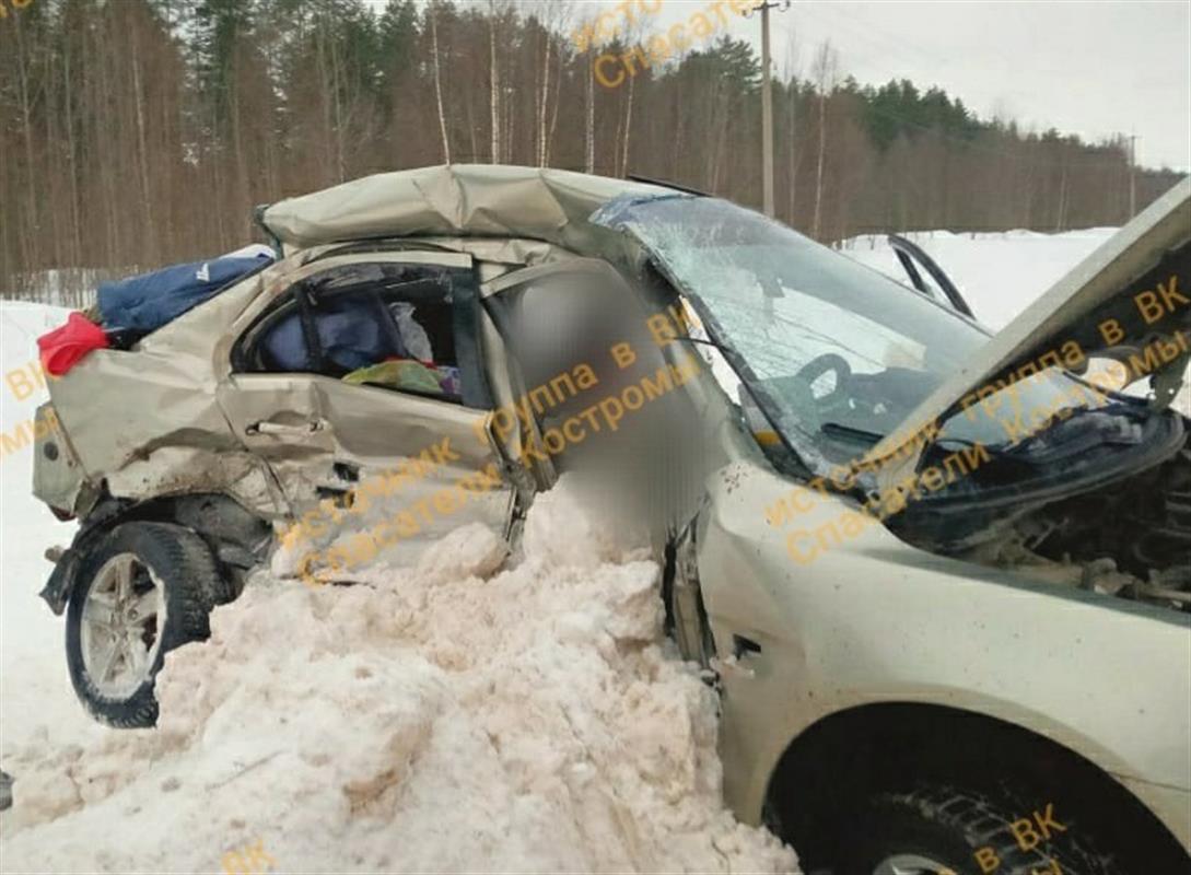 Водитель иномарки погибла в ДТП на костромской трассе 
