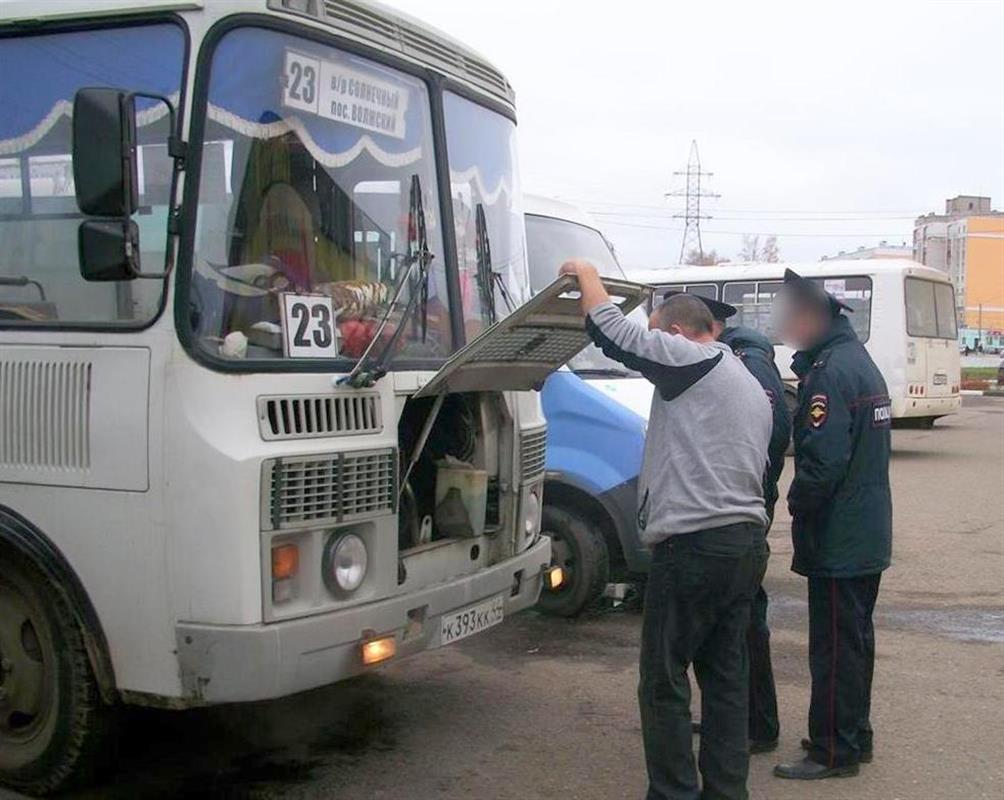 Автоинспекторы проверят костромские автобусы на безопасность 