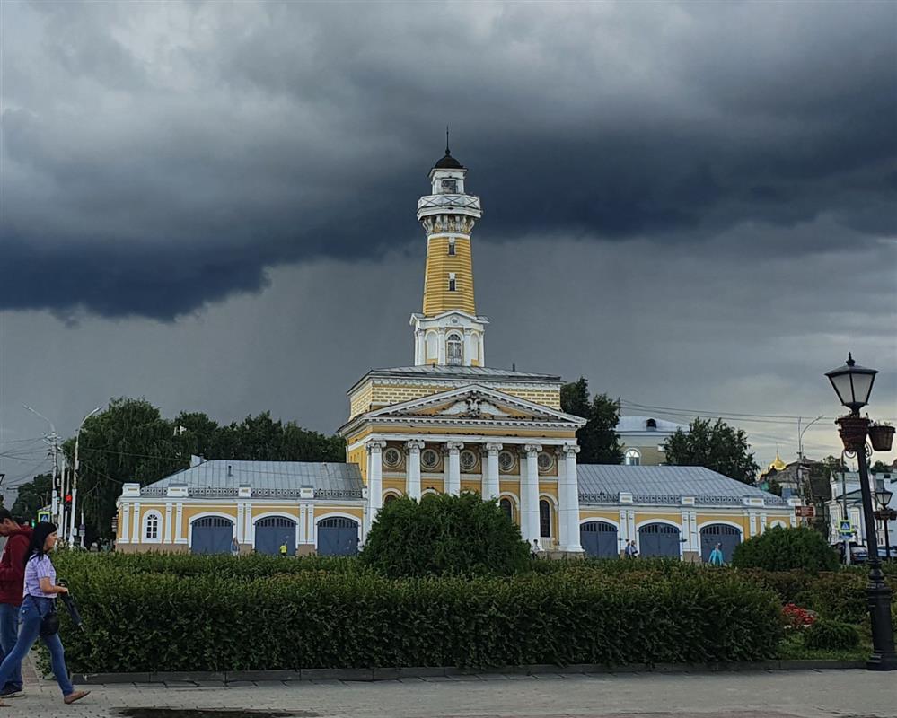 В Костроме и местами по области ожидается дождь с грозой 