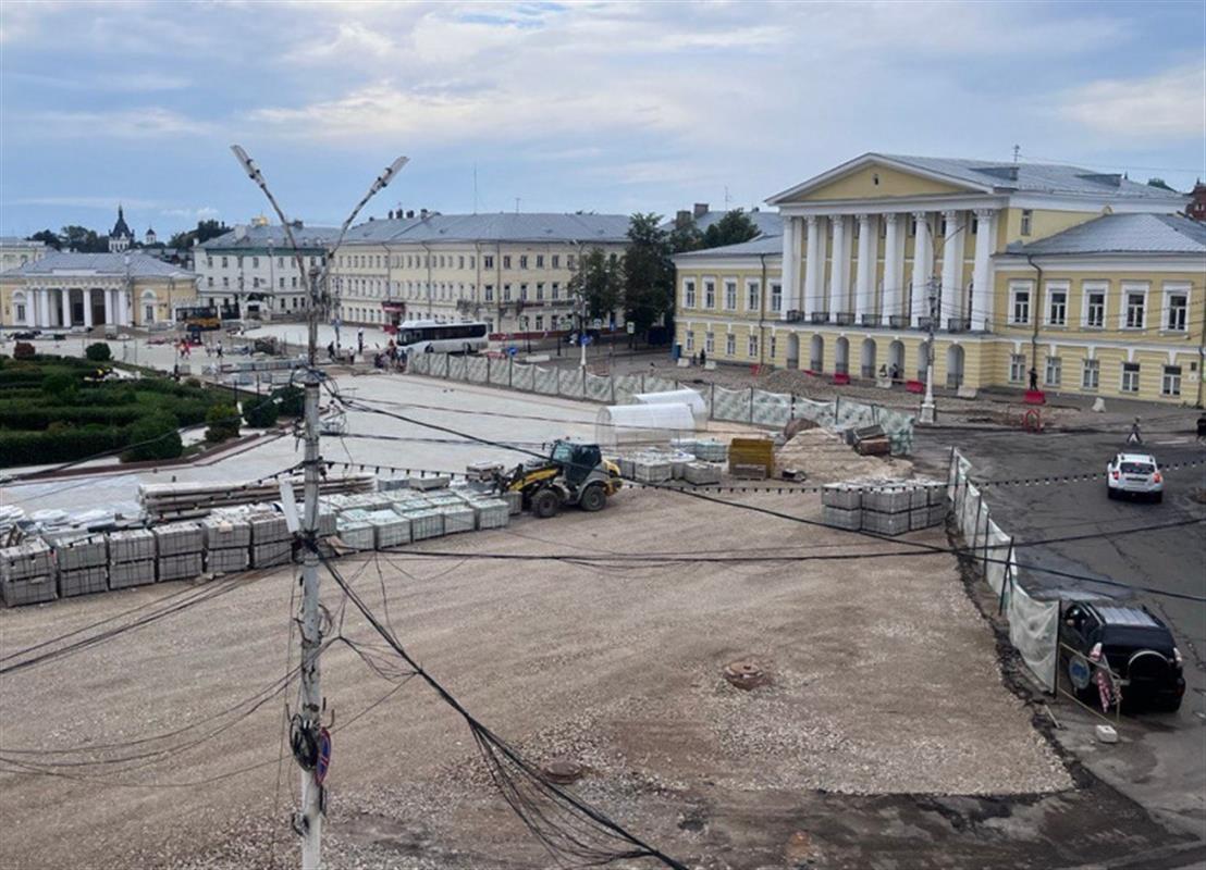 Подрядчик начинает капитальный ремонт ещё одного участка главной площади Костромы