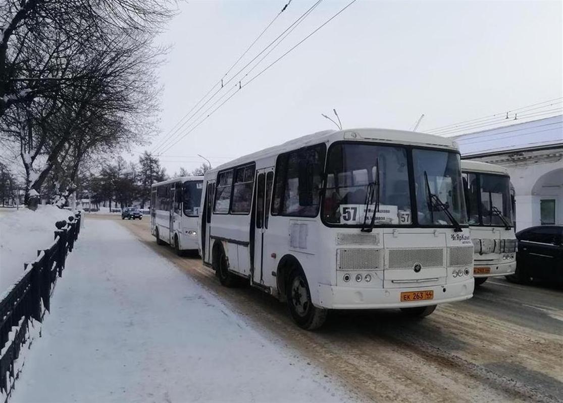 Общественный транспорт в Костроме работает по расписанию выходного дня