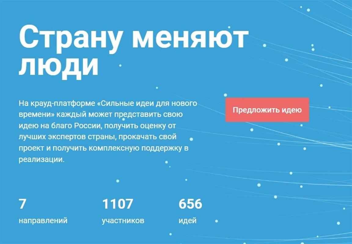 Костромичи могут стать участниками форума «Сильные идеи для нового времени»