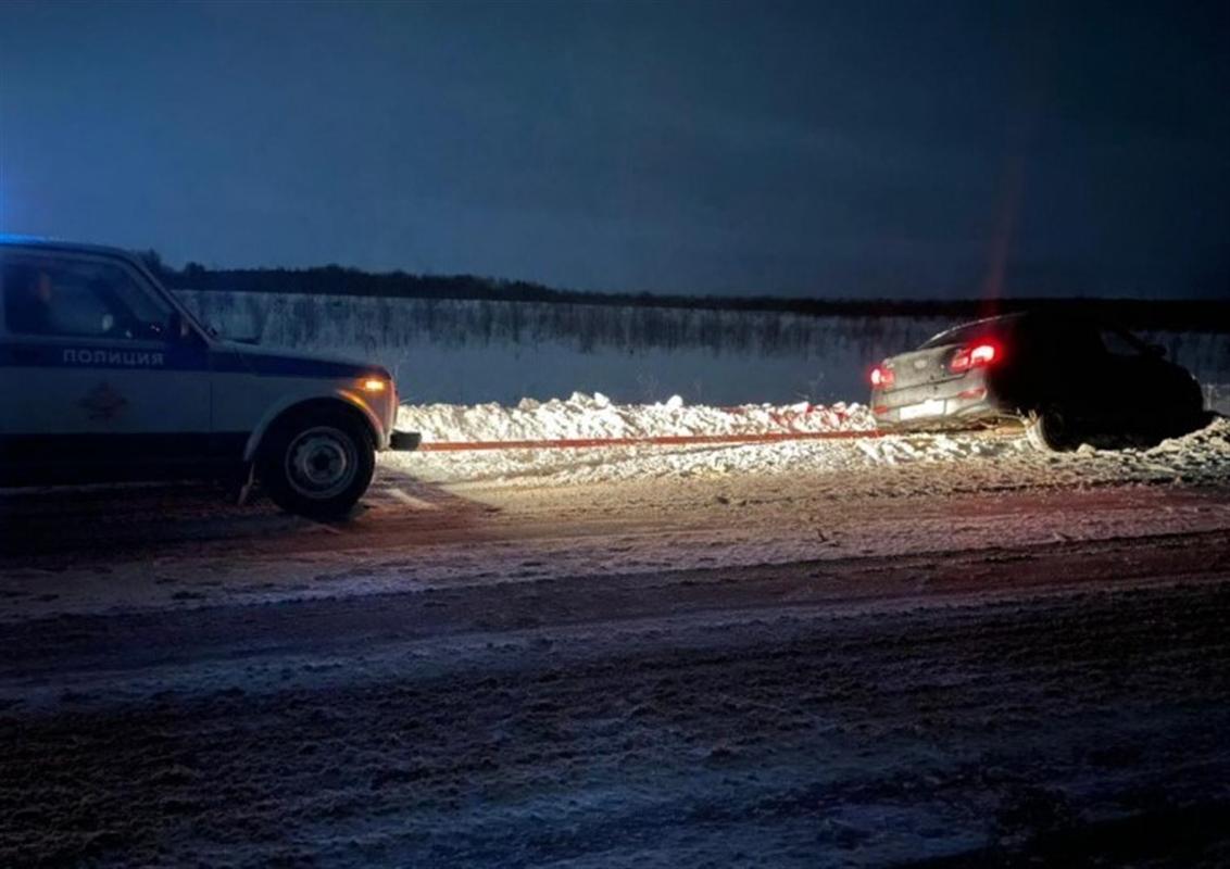 Костромские полицейские помогли водителю иномарки выбраться из снежного плена