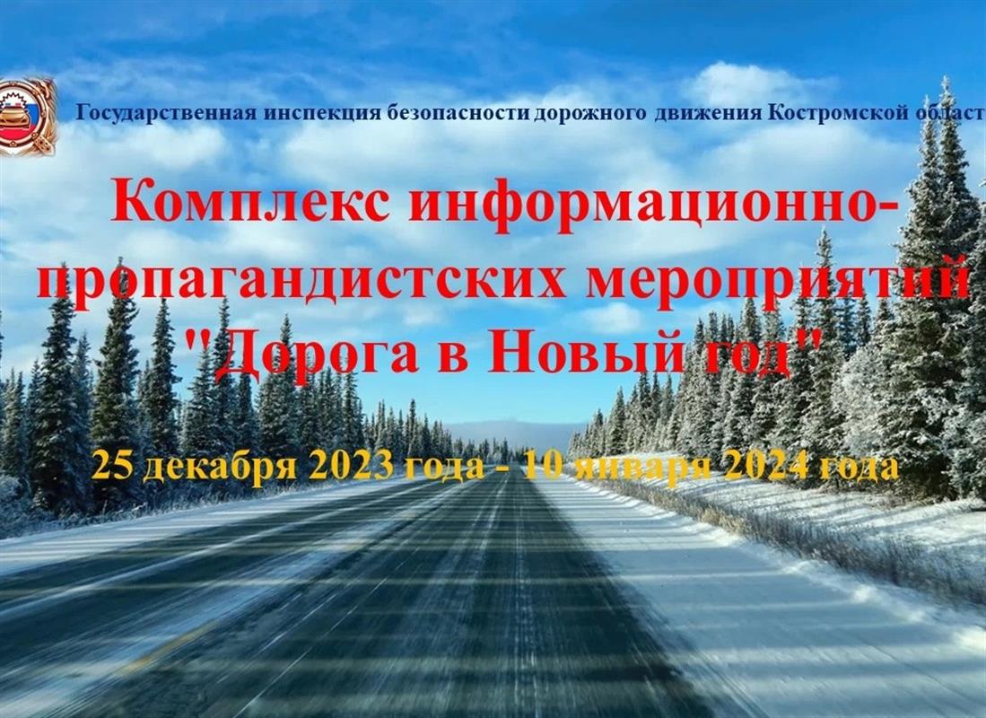 «Дорога в Новый год»: костромские автоинспекторы проведут акцию для водителей и пешеходов
