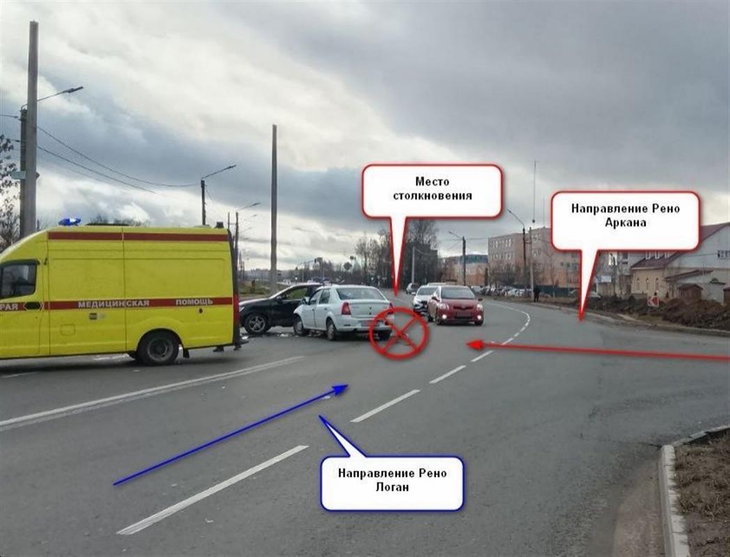 Две иномарки столкнулись на костромском перекрёстке
