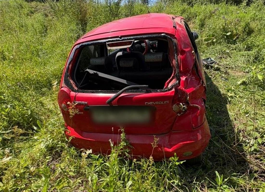 Под Костромой автоледи не справилась с управлением и съехала с дороги в кювет
