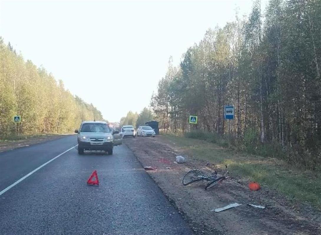 На костромской автодороге сбили 62-летнюю велосипедистку