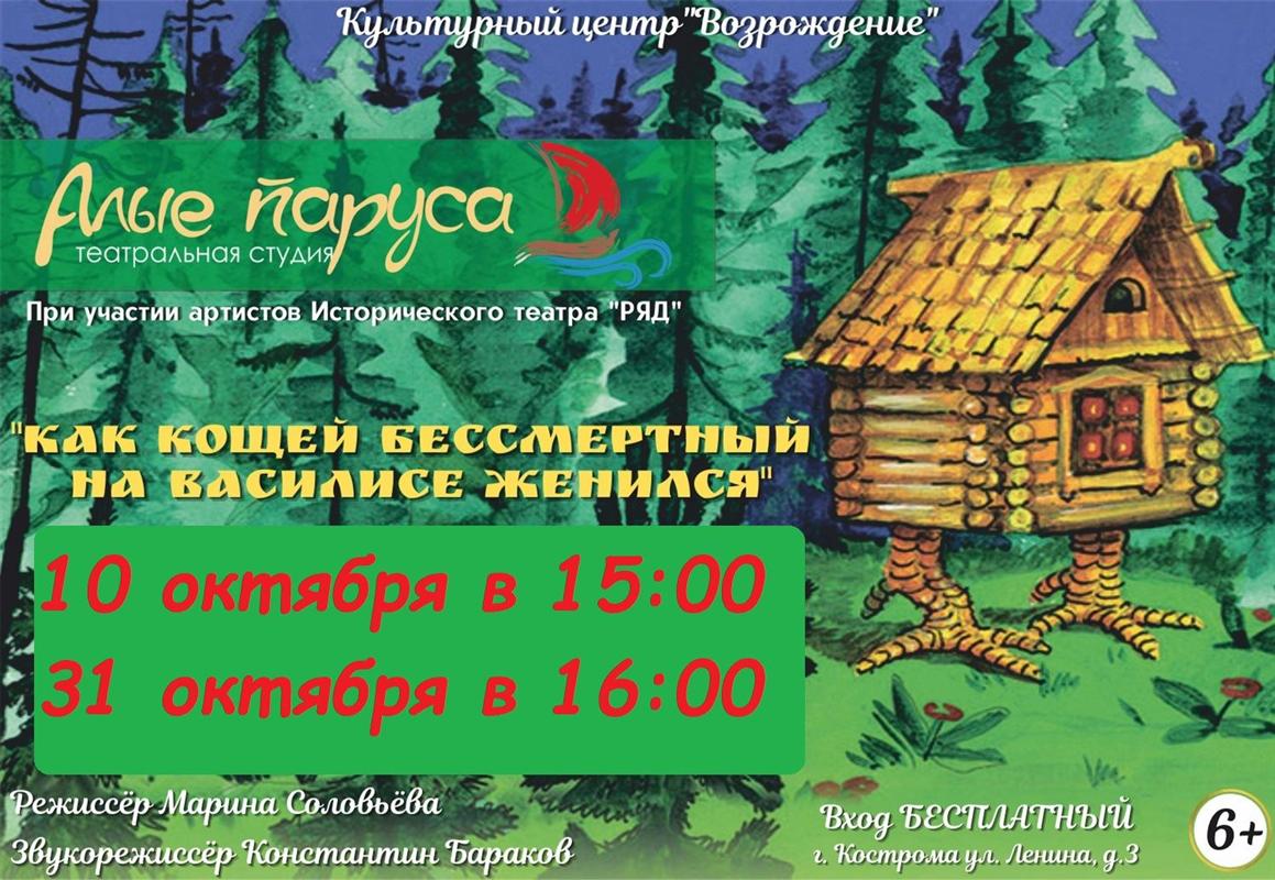 Костромичей приглашают на бесплатные детские спектакли